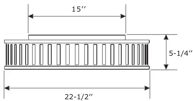 15" 5-1/4" 22-1/2"
