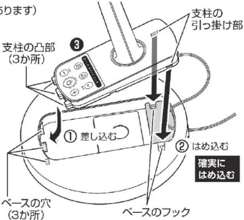 Yamazen YKLCX-GHD301 - ベースと支柱の組み立て - 3