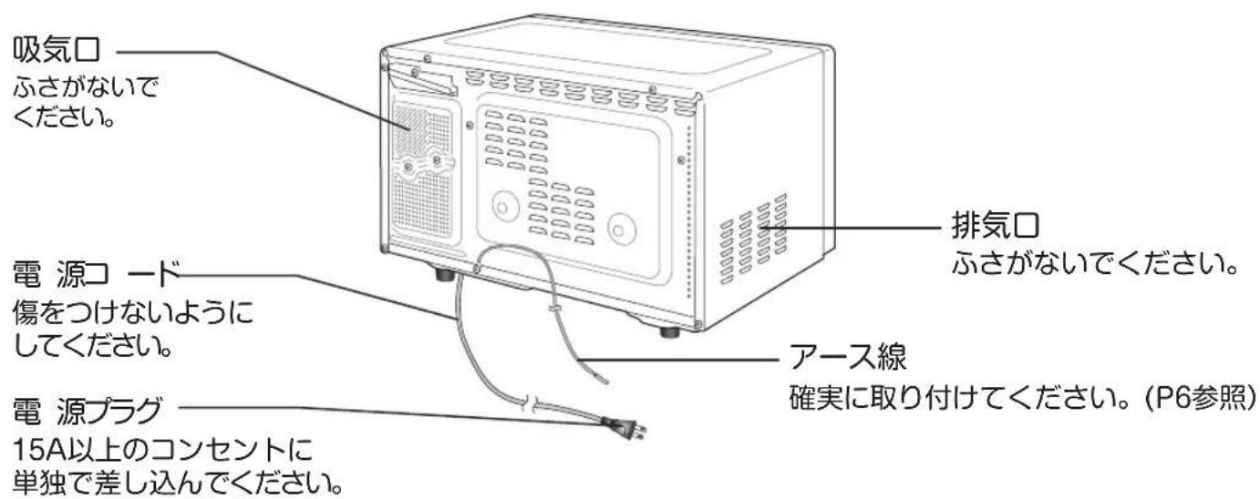 Yamazen YRS-G162V - 各部の名称 - 2