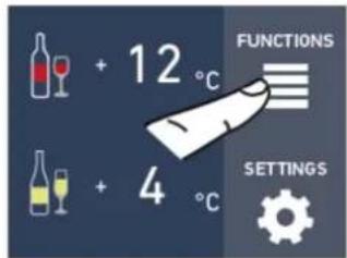 12 °C + 4 °C FUNCTIONS SETTINGS
