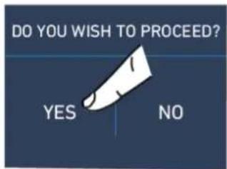 DO YOU WISH TO PROCEED? YES NO