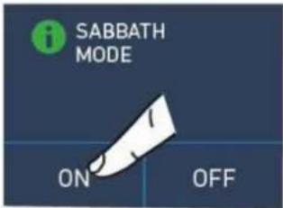 i SABBATH MODE ON OFF