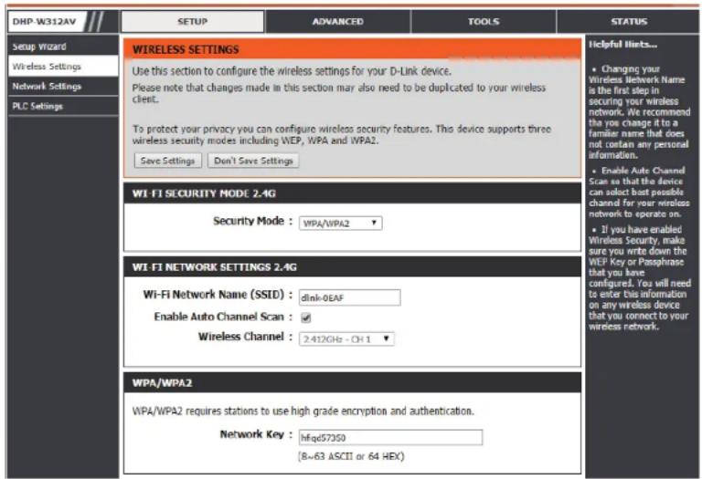 D-LINK DHP-W313AV - Configuring WPA/WPA2 Personal - 1
