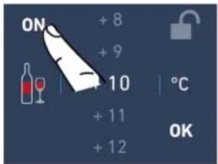 ON + 8 + 9 + 10 °C + 11 + 12 OK
