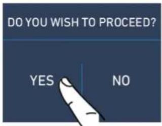 DO YOU WISH TO PROCEED? YES NO