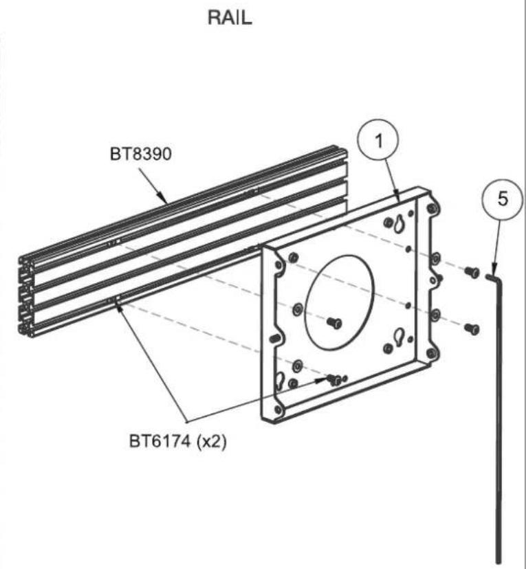 RAIL BT8390 1 5 BT6174 (x2)