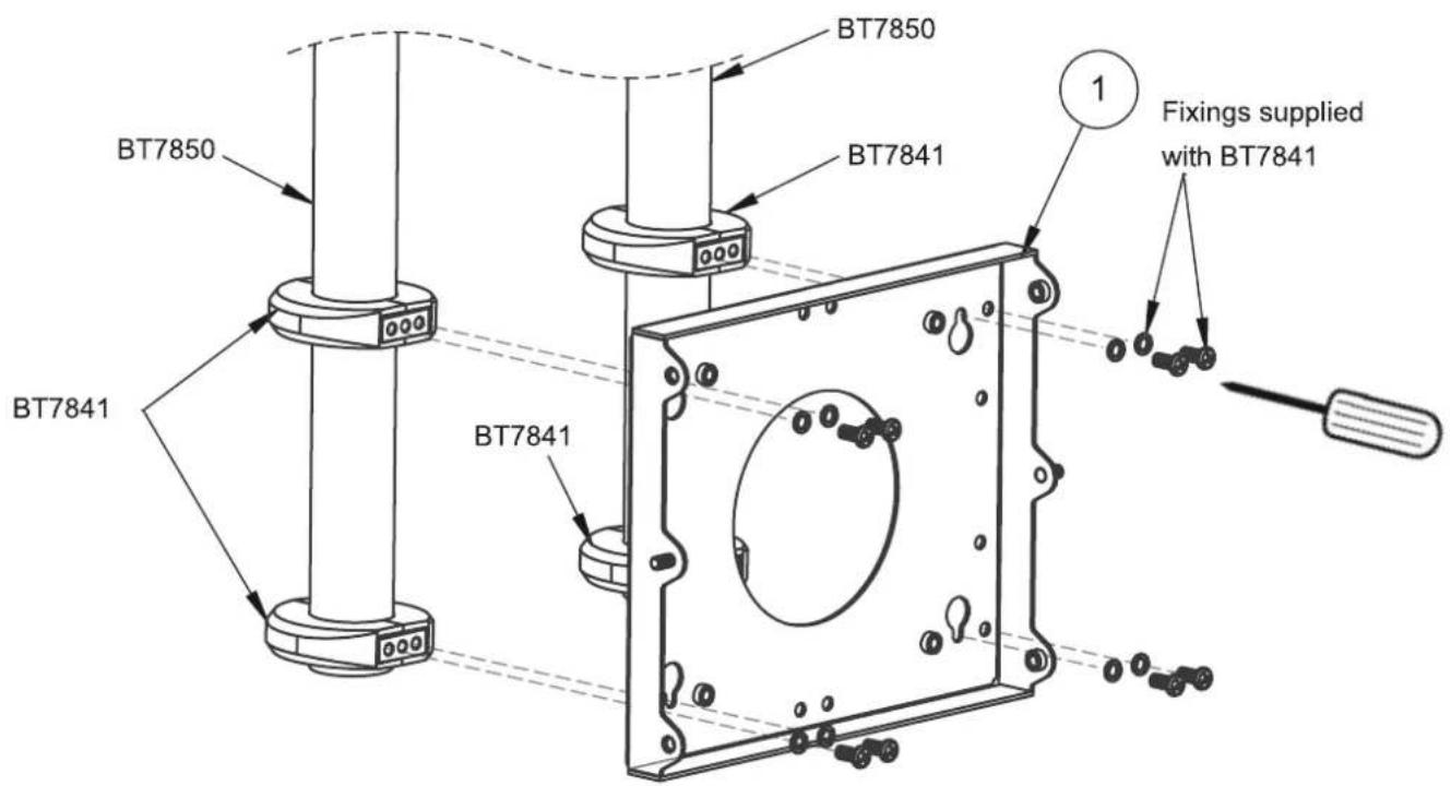 BT7850 BT7841 BT7841 BT7850 BT7841 BT7850 BT7841 1 Fixings supplied with BT7841