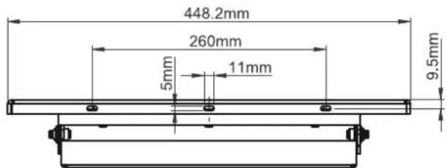 448.2mm 260mm 5mm 11mm 9.5mm