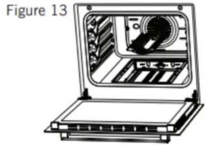 Line drawing of a laptop with internal components and a labeled section 'Figure 13' (no text or symbols on the diagram itself)