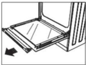 Diagram of a mechanical assembly with a rectangular frame and an arrow indicating direction (no text or symbols)