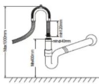 Euromaid GDW45S-2 - Connecting the water outlet hose - 1