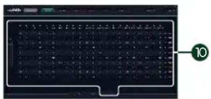 Screenshot of a computer keyboard with a highlighted numeric label '10' pointing to the right side.