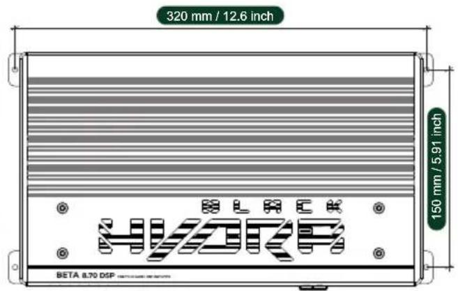 320 mm / 12.6 inch 150 mm / 5.91 inch BETA 8.70 DSP