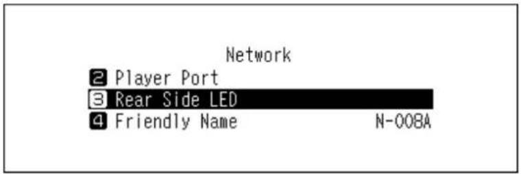 Network 2 Player Port 3 Rear Side LED 4 Friendly Name N-008A