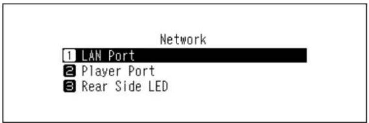 Network 1 LAN Port 2 Player Port 3 Rear Side LED