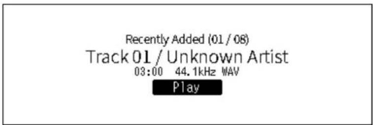 Recently Added (01 / 08) Track 01 / Unknown Artist 03:00 44.1kHz WAV Play