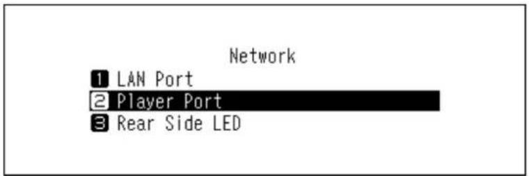 Network 1 LAN Port 2 Player Port 3 Rear Side LED
