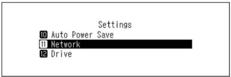Settings 10 Auto Power Save 11 Network 12 Drive