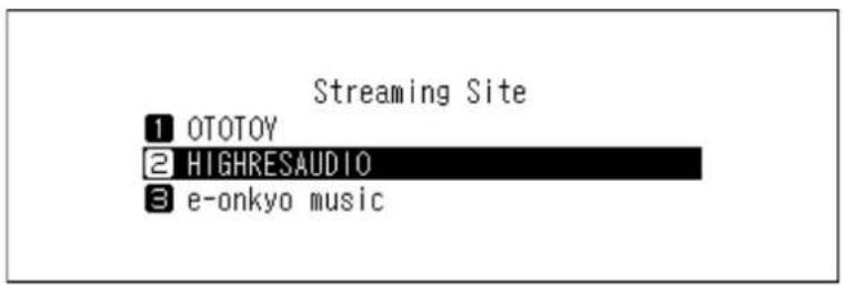Streaming Site 1 OTOTOY 2 HIGHRESAUDIO 3 e-onkyo music