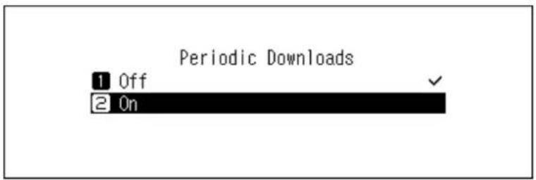 Periodic Downloads 1 Off 2 On