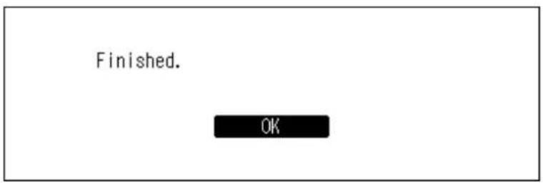 Finished. OK
