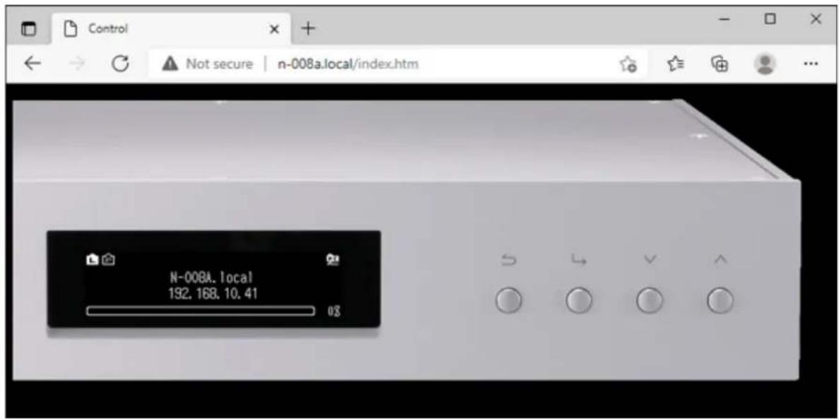Control Not secure | n-008a.local/index.htm N-008A. local 192, 168, 10, 41 03
