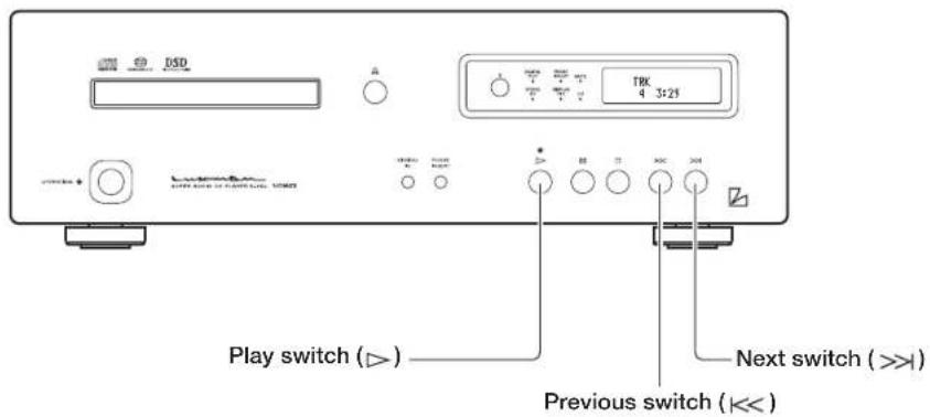 DSD TRK 4 3:25 Play switch (▶) Previous switch (<<) Next switch (>>)