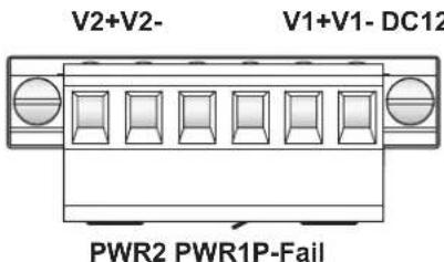 V2+V2- V1+V1- DC12 PWR2 PWR1P-Fail