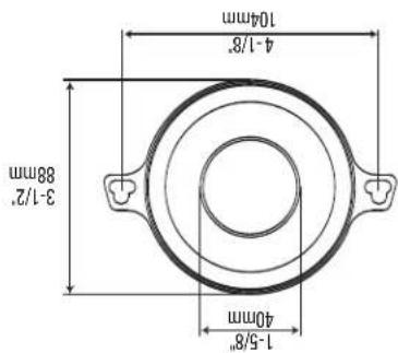 104mm 4-1/8" 3-1/2" 86mm 40mm 1-5/8"