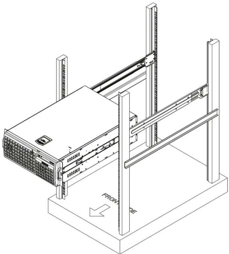 Supermicro SuperWorkstation 5049A-TR - Installing the Chassis into the Rack - 1