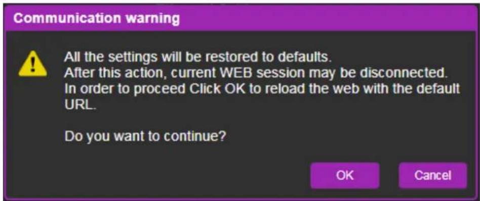 Kramer VS-8FDxl - Performing a Factory Reset - 1
