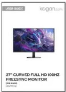 USER GUIDE kogan.com 27° CURVED FULL HD 100HZ FREESYNC MONITOR (2008-0462) KOGAN.COM