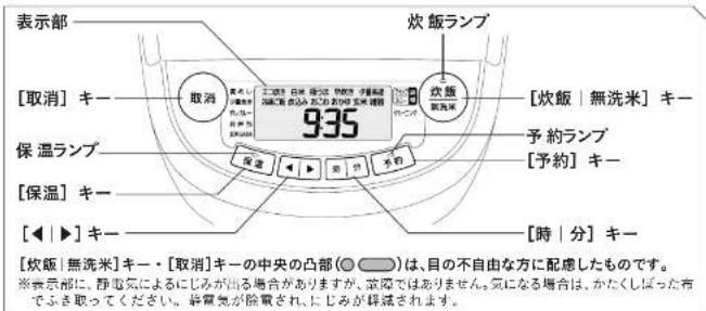 Tiger JPV-S180 - 各部のなまえと付属品 - 1