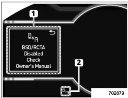 1 BwR BSD/RCTA Disabled Check Owner's Manual 2 BwR 702879
