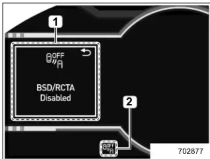 1 OFF A BSD/RCTA Disabled 2 702877