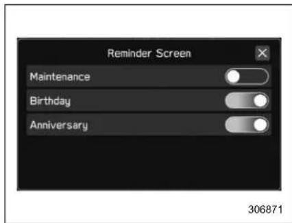 Reminder Screen Maintenance Birthday Anniversary 306871
