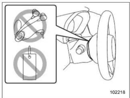 Diagram showing a safety hazard symbol with no symbols and a magnified inset of a device labeled '102218'