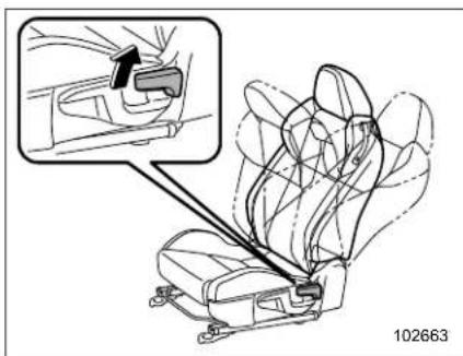 Diagram showing car seatbelting instructions with magnified detail view and vehicle number 102663