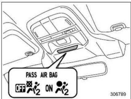 PASS AIR BAG OFF ON 2 306789