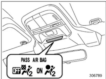 PASS AIR BAG OFF ON 306789