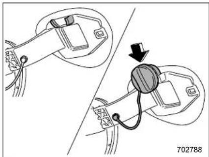 Diagram showing cable installation steps with magnified views and a magnified inset highlighting a cable knot detail