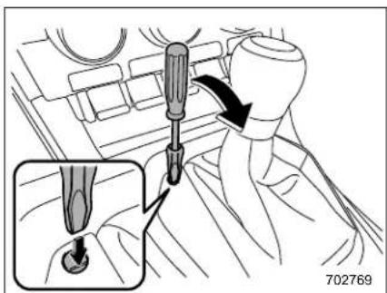 SUBARU BRZ Premium (2025) - ▼ Shift lock release using the shift lock release portion - 1