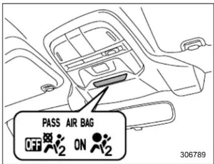PASS AIR BAG OFF ON 306789