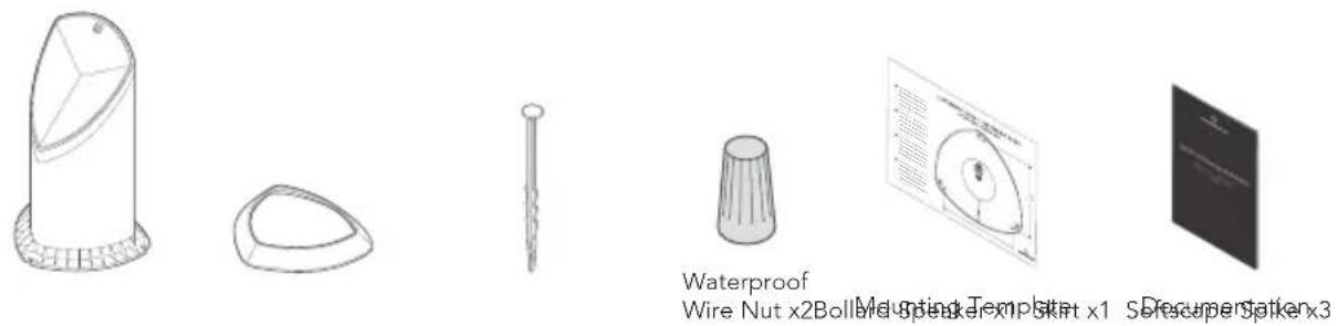 Waterproof Wire Nut x2Bollard Mounting Template x1 Scroopet x3