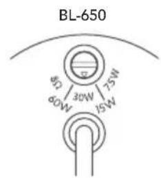 BL-650 60W 30W 75W 60W 15W