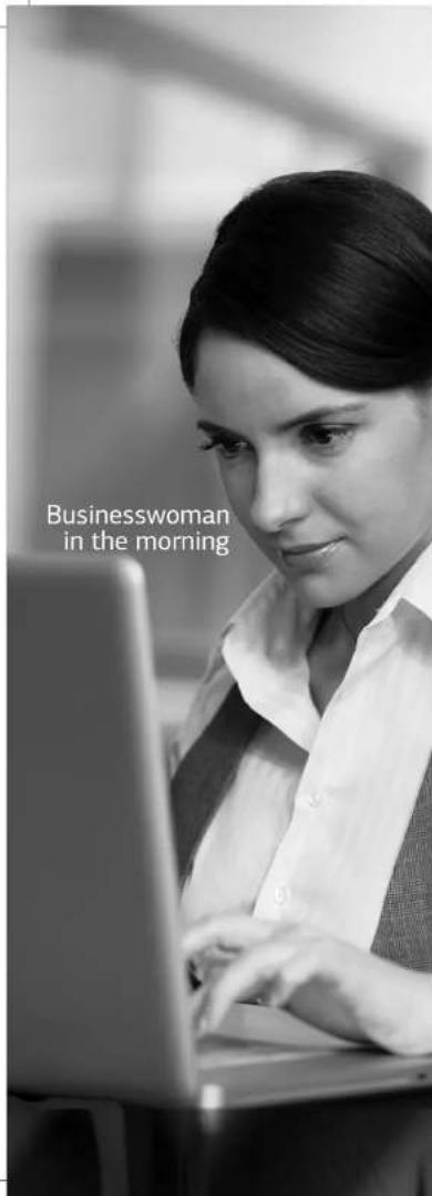 Businesswoman in the morning