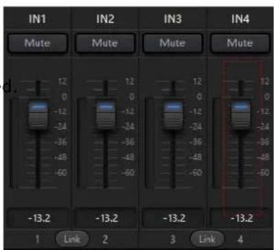 IN1 Mute IN2 Mute IN3 Mute IN4 -12 0 -12 -24 -36 -48 -50 -13.2 -13.2 -13.2 1 Link 2 3 Link 4