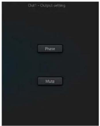 Out1 - Output setting Phase Mute