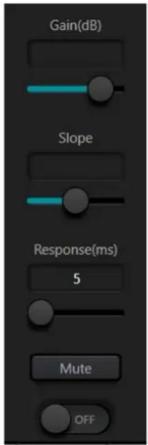Gain(dB) Slope Response(ms) 5 Mute OFF