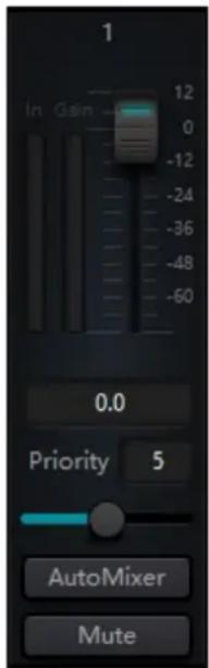1 In Gain 0 -12 -24 -36 -48 -60 0.0 Priority 5 AutoMixer Mute